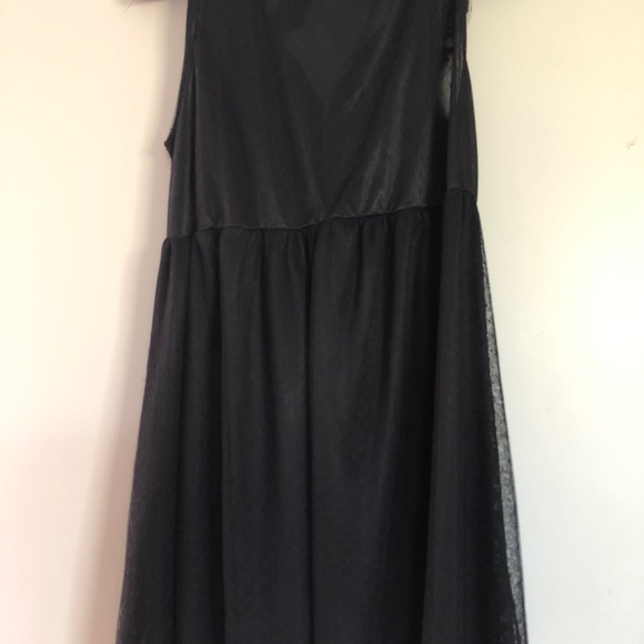 Black Lace Zip Up Mini Dress sz S - Picture 3 of 10